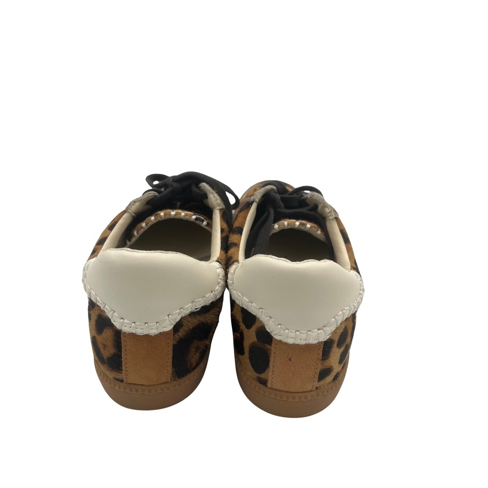 Dolce Vita Leopard Print Calf Hair Sneakers Gum Sole Whipstitch Womens 8 2BV6R3 - Picture 3 of 6
